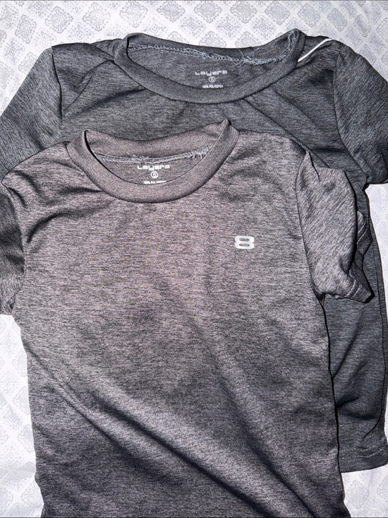 Layer 8 Other - Set of Layer 8 Gray Heather Active Tees